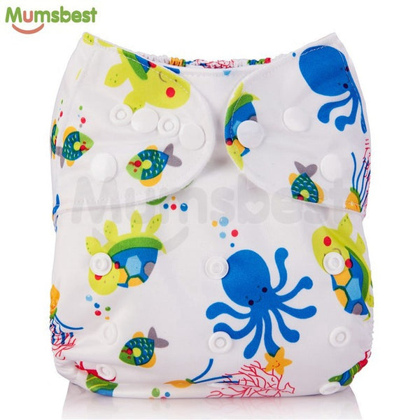 [Mumsbest] 2017 Washable Baby Cloth Diaper Cover Waterproof Cartoon Owl Baby Diapers Reusable Cloth Nappy Suit 0-2years 3-13kg