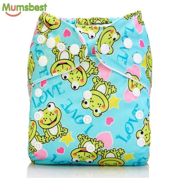 [Mumsbest] 2017 Washable Baby Cloth Diaper Cover Waterproof Cartoon Owl Baby Diapers Reusable Cloth Nappy Suit 0-2years 3-13kg