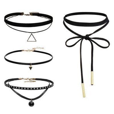 Black Velvet Choker Necklace Tattoo Lace Collar Necklace for Women Jewelry