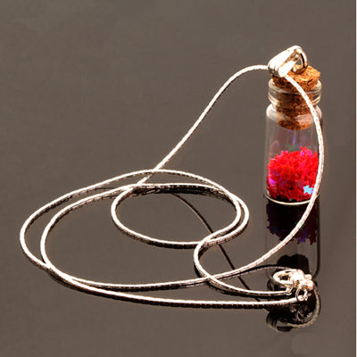 Women Chain Pendant Necklace Star Glass Wishing Bottle Long Necklaces Charms Gift Women Jewelry Choker Collares DIY N2121