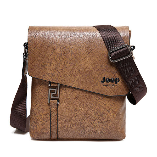 JEEP BULUO Fashion Men Bags Waterproof Cow Split Leather Messenger Bag Business Briefcase Crossbody Bags Male Shoulder Bag 5846