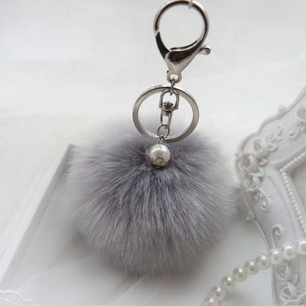 Starry-Styling Fur key chain Fashion 8cm Fur Ball Car Pendant KeyChain women bag Key Ring Delicate Drop Shipping
