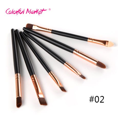 2017 Best Quality Hot Sale 6 Pcs Beauty Makeup Brushes Set Professional Eyeshadow Blusher Brushes