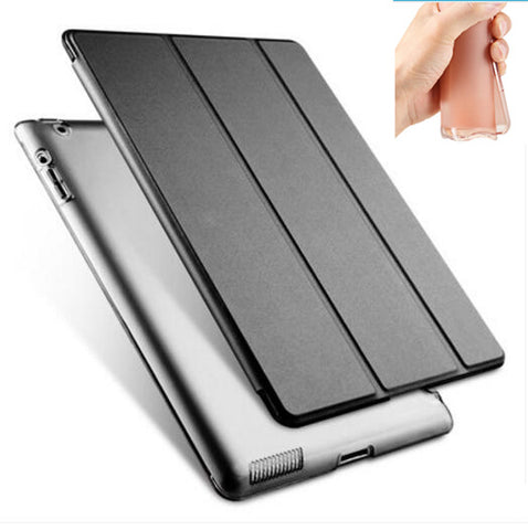 Nice magnetic tpu silicone soft PU leather smart case for apple ipad mini 4 cover full protective slim thin flexible case