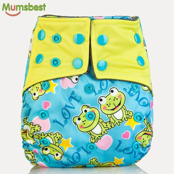 [Mumsbest] 100% Charcoal Bamboo Inner Baby Washable Cloth Nappy  Reusable Pocket Diaper Suit 0-2 years 3-15kg