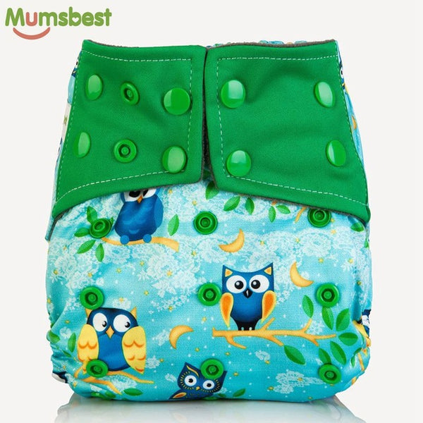 [Mumsbest] 100% Charcoal Bamboo Inner Baby Washable Cloth Nappy  Reusable Pocket Diaper Suit 0-2 years 3-15kg
