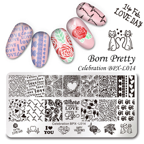 Various Flower Pattern Rectangle Nail Stamp Image Plate BORN PRETTY Floral Design Stamping Template