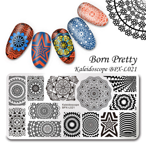 Various Flower Pattern Rectangle Nail Stamp Image Plate BORN PRETTY Floral Design Stamping Template