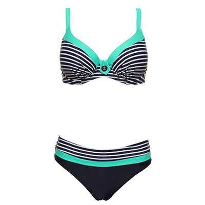 [Andzhelika ] 2017 New Swimsuit Bikini Sexy Polka Dot Large Cup Bar small Bottom Bathing Suit Push Up Swimwear LD516