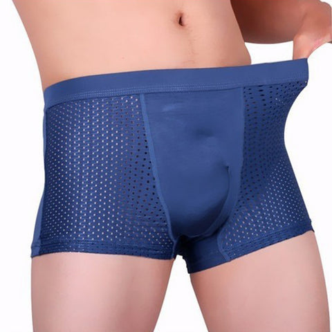 Fashion Comfortable Men's Super-elastic Hollow Breathable and Comfortable Antibacterial underwear Wholesale/ Retail