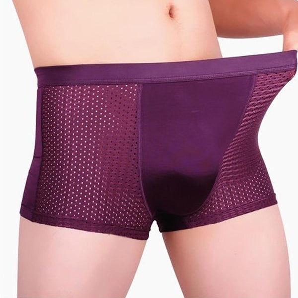 Fashion Comfortable Men's Super-elastic Hollow Breathable and Comfortable Antibacterial underwear Wholesale/ Retail