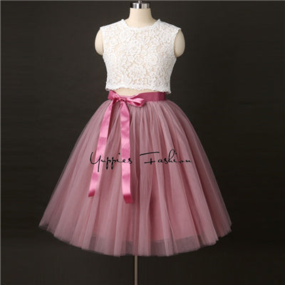 7 Layers Midi Tulle Skirts Womens Fashion TUTU Skirt Elegant Wedding Bridal Bridesmaid Skirt Wedding Lolita Underskirt Petticoat