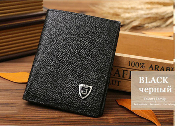 Small wallet men genuine leather purses cowhide mini wallets black and brown quality guarantee !!!