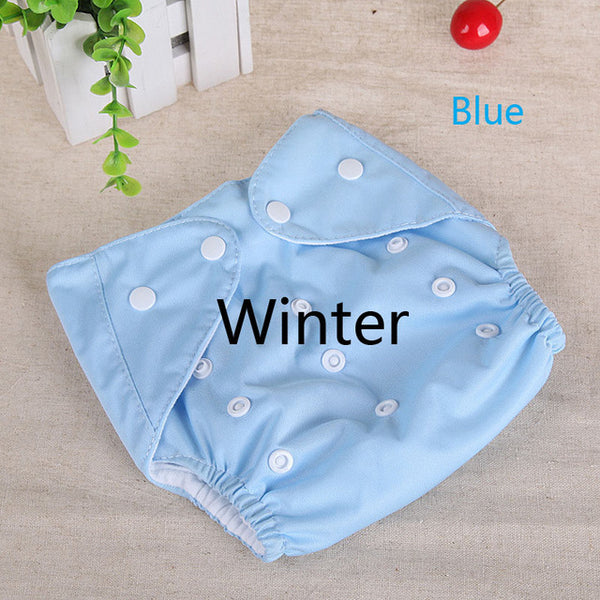 [QianQuHui] 0-3 Years Old Baby Reusable Nappies 7 Colors  Adjustable Washable Breathable Cloth Diapers Cover Training Shorts