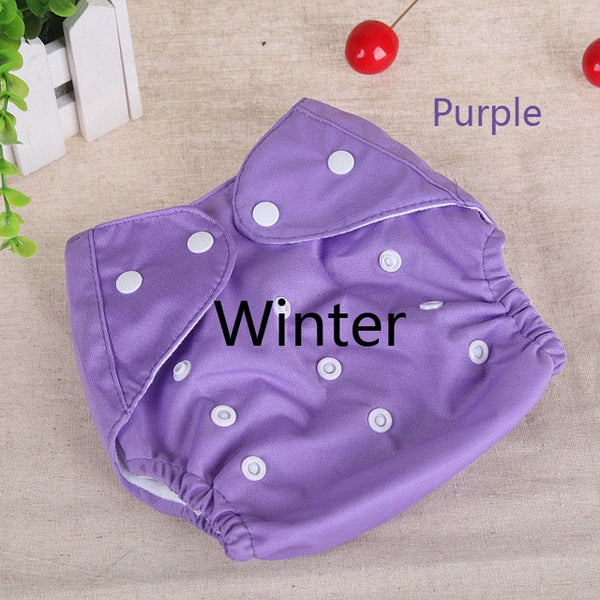 [QianQuHui] 0-3 Years Old Baby Reusable Nappies 7 Colors  Adjustable Washable Breathable Cloth Diapers Cover Training Shorts