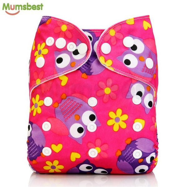 [Mumsbest] New Baby Washable Cloth Diaper Cover Cartoon Animal Adjustable Nappy Reusable Cloth Diapers Available 0-2years 3-13kg