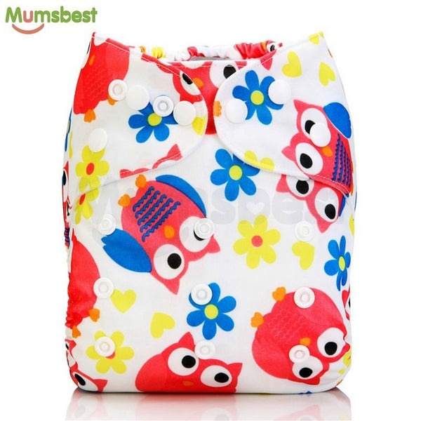 [Mumsbest] New Baby Washable Cloth Diaper Cover Cartoon Animal Adjustable Nappy Reusable Cloth Diapers Available 0-2years 3-13kg