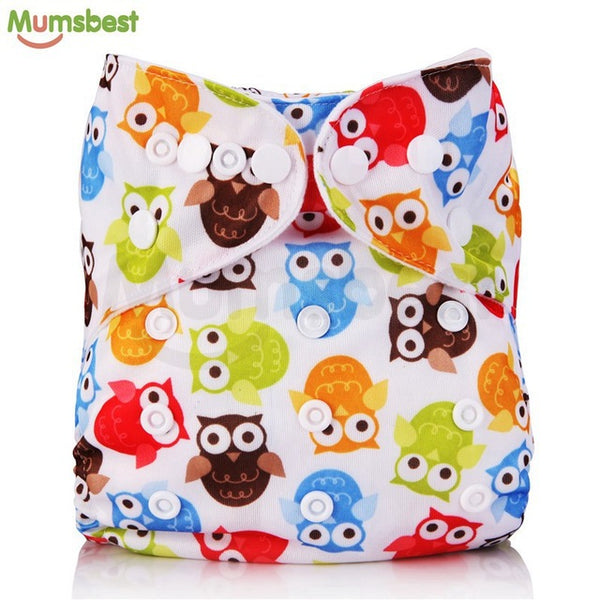 [Mumsbest] New Baby Washable Cloth Diaper Cover Cartoon Animal Adjustable Nappy Reusable Cloth Diapers Available 0-2years 3-13kg