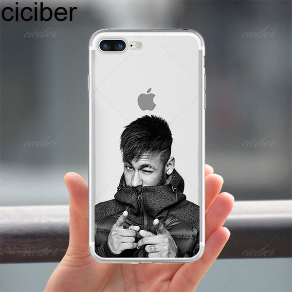 Barcelona 2017 Messi Neymar Ronaldo Transparent Clear soft silicon TPU case cover For Apple iphone 7 7 plus 5S SE 6 6S Fundas