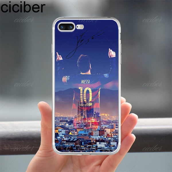 Barcelona 2017 Messi Neymar Ronaldo Transparent Clear soft silicon TPU case cover For Apple iphone 7 7 plus 5S SE 6 6S Fundas