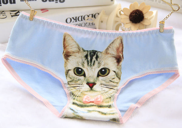 Hot Selling Cotton Panties Women's Underwear Briefs 3D Printing Panty Cat Panties Sexy Girls Lingerie Intimates Women calcinha