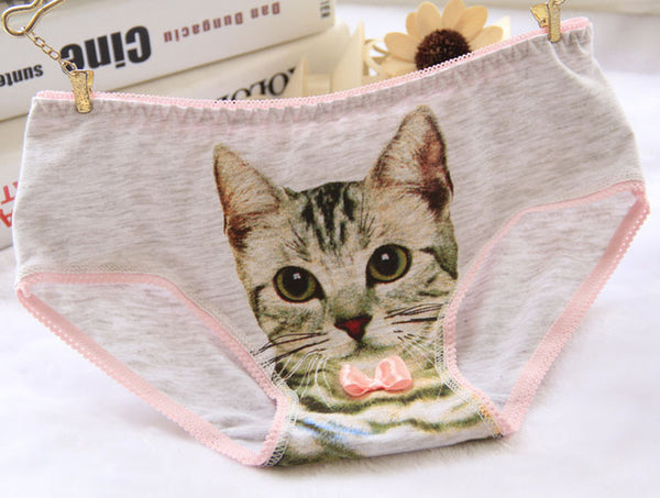 Hot Selling Cotton Panties Women's Underwear Briefs 3D Printing Panty Cat Panties Sexy Girls Lingerie Intimates Women calcinha