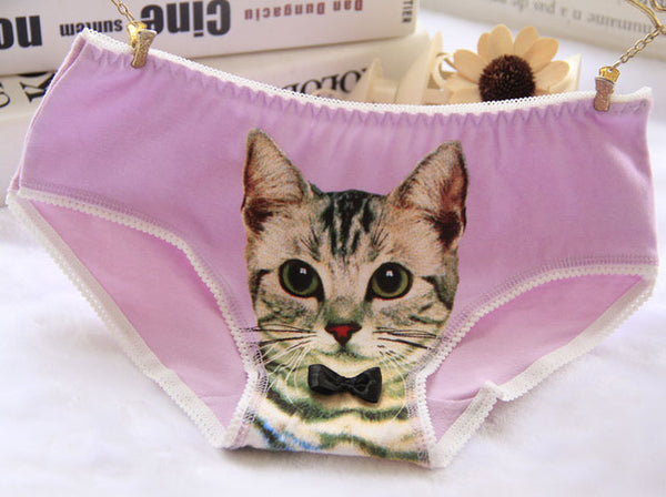 Hot Selling Cotton Panties Women's Underwear Briefs 3D Printing Panty Cat Panties Sexy Girls Lingerie Intimates Women calcinha