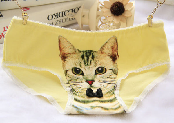 Hot Selling Cotton Panties Women's Underwear Briefs 3D Printing Panty Cat Panties Sexy Girls Lingerie Intimates Women calcinha