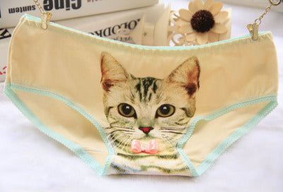 Hot Selling Cotton Panties Women's Underwear Briefs 3D Printing Panty Cat Panties Sexy Girls Lingerie Intimates Women calcinha