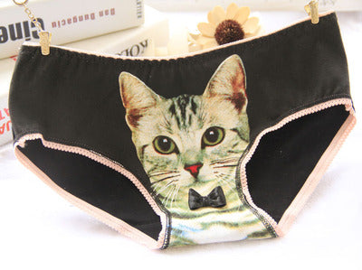 Hot Selling Cotton Panties Women's Underwear Briefs 3D Printing Panty Cat Panties Sexy Girls Lingerie Intimates Women calcinha