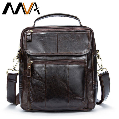 MVA Genuine Leather Bag top-handle Men Bags male Shoulder Crossbody Bags Messenger Small Flap Casual Handbags men Leather Bag