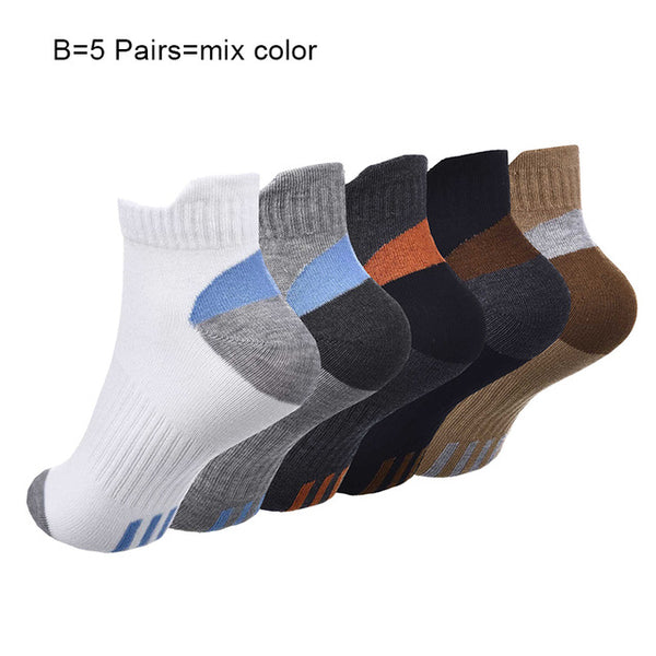 JUMEAUX EU 35-45 High Quality Men Socks Cotton Bamboo Fiber Classic Breathable Mesh Mountain Socks Men 2017 Hot 4-5 Pairs/Set