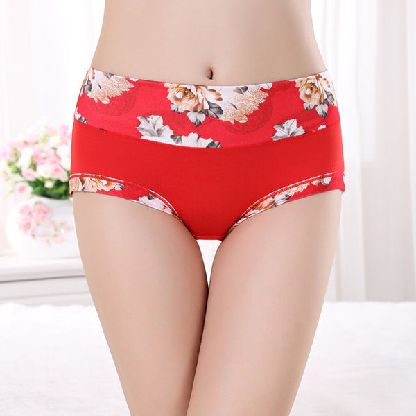 Plus Size Women Underwear Panties Ladies Seamless Sexy Briefs Floral Print Lingerie Calcinhas Intimates Underpants Ropa S-4XL