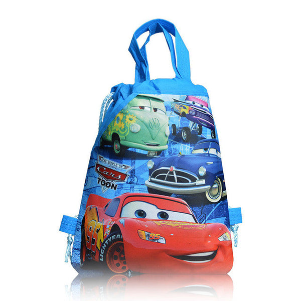 1PCS Cars Children Cartoon Drawstring Backpacks School Shopping Bags 34*27CM Non Woven Fabrics Kids Birthday Party Best Gift