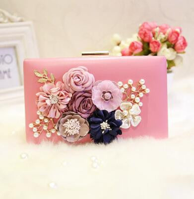 BEARBERRY 2017 high quality handmade flower evening bags brand women dinner clutch purse fashion clutch wallets drop shipping