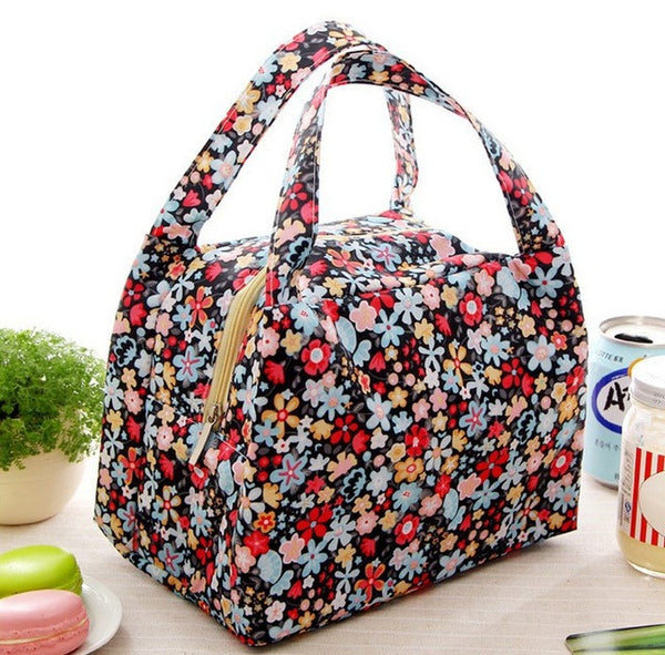 New Fashion Portable Insulated Canvas lunch Bag Thermal Food Picnic Lunch Bags for Women kids Men Cooler Lunch Box Bag Tote