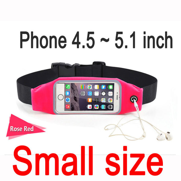 Sports Case Pouch For iPhone 6 7 Plus Xiaomi Redmi 4 Pro 4X 4A Note 4 4X Mi5 Mi6 Samsung Universal Waist Phone Bag Waterproof