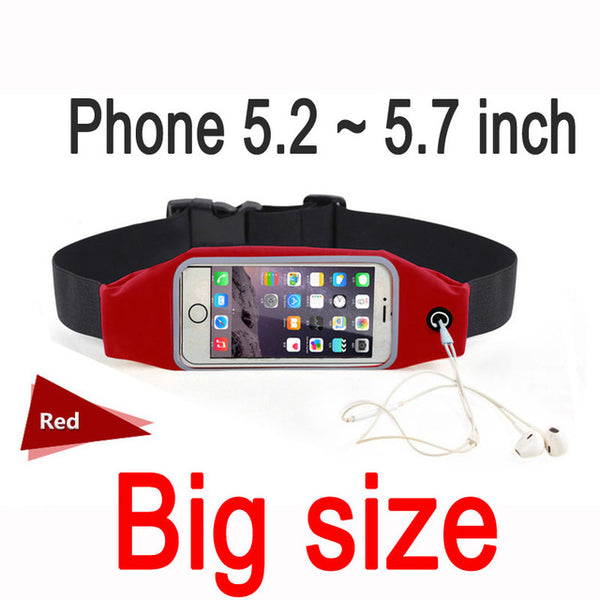 Sports Case Pouch For iPhone 6 7 Plus Xiaomi Redmi 4 Pro 4X 4A Note 4 4X Mi5 Mi6 Samsung Universal Waist Phone Bag Waterproof
