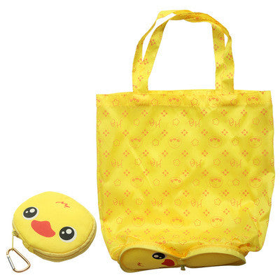 Cartoon Animal Folding Shopping Tote Reusable Eco Bag Panda Frog Pig Bear waterproof shopping bag Grocery  Reusable  Handbags