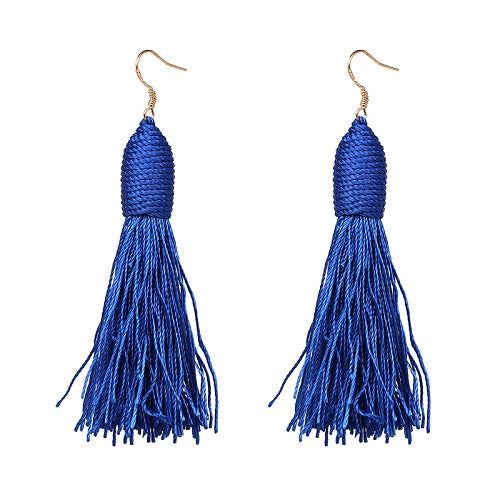 JUJIA 2017 trendy statement fashion earrings rope tassel stud MULTICOLOURED POMPOM EARRINGS women jewelry Fringing earrings