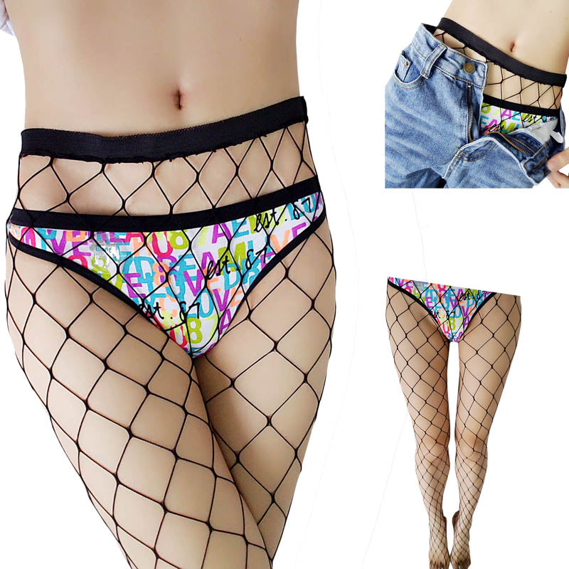 SEXY women high waist fishnet stocking fishnet club party tights panty knitting net pantyhose trouser mesh lingerie TT016 1pcs