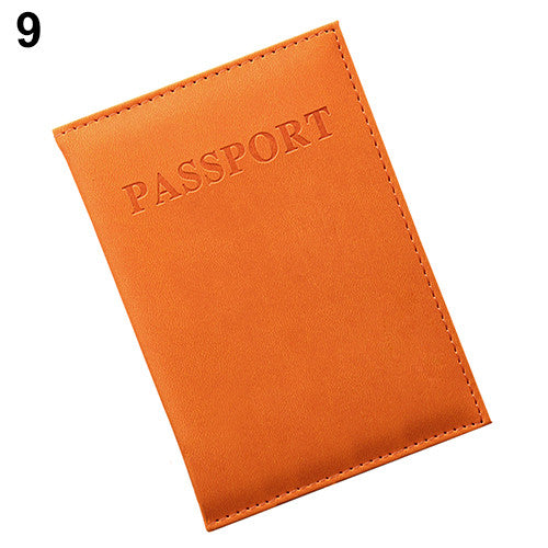 Travel Passport ID Card Cover Holder Case Faux Leather Protector Skin Organizer 922D