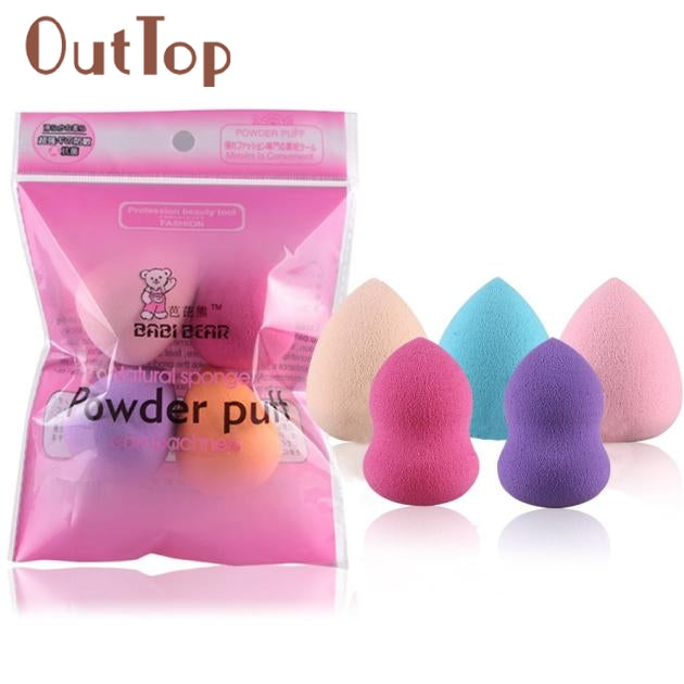 Beauty Girl  Hot Sales 5PCs  Multi Shape   Makeup Puff  Pro Beauty Flawless Makeup Blender Foundation Sponges Puff   Jun 13