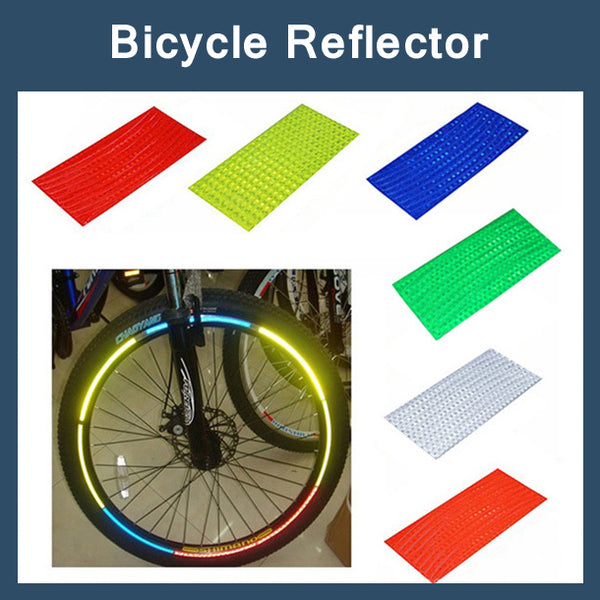 8pcs/pack Reflective Stickers Bike Bisiklet Aksesuar Bicycle stickers Bike Cycling Security Wheel  Rim Decal Tape Safer velo