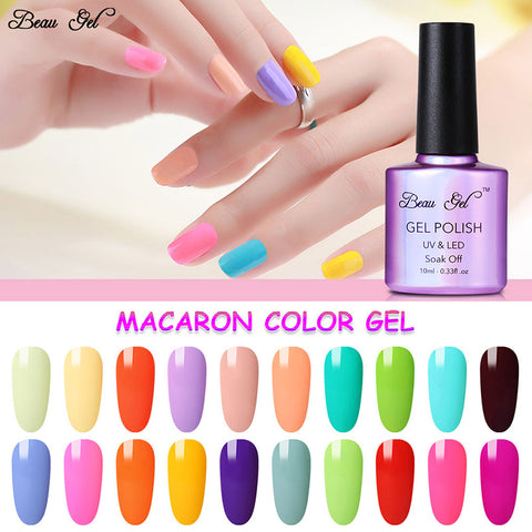 Beau Gel Candy Nail Gel Polish Soak Off Colorful UV Nails Nail Colors Art For Gel Nail Polish Metallic Top Coat Sealed Gel