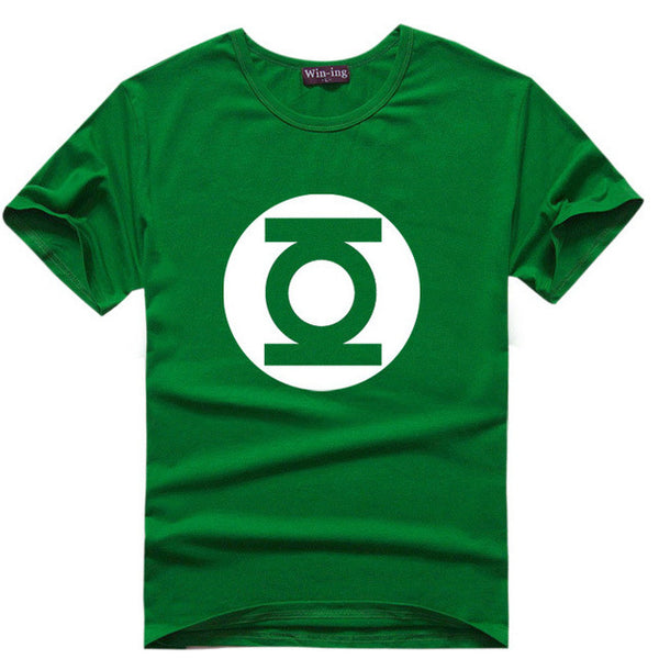 The Big Bang Theory T-shirt Sheldon Cooper super hero green lantern the flash cosplay t shirts men women geek tee TBBT tshirt