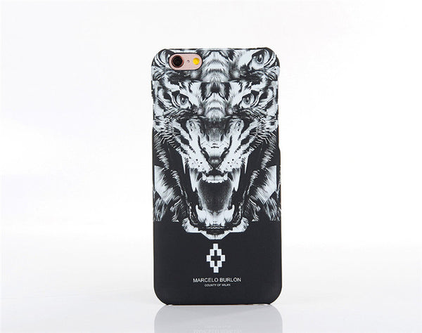 New 2017 For Coque iPhone 6 Marcelo Burlon Case Boa Tiger Leopard Funda PC Case For iPhone 6 6S 7 Plus 5S Marcelo Burlon Cover