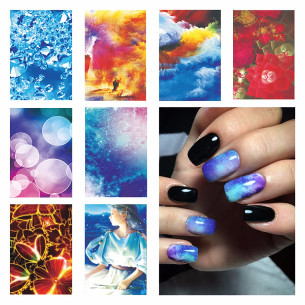 ZKO 1 Sheet Optional Water Transfer Nail Art Stickers Decals For Nail Tips Decoration DIY Fashion Nail Art Accessories