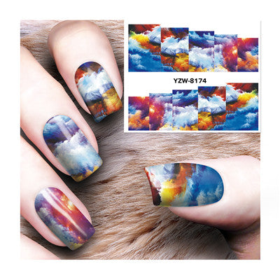 ZKO 1 Sheet Optional Water Transfer Nail Art Stickers Decals For Nail Tips Decoration DIY Fashion Nail Art Accessories
