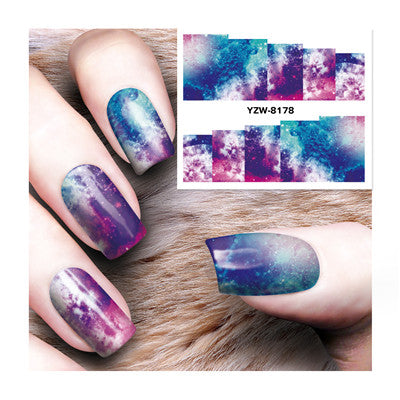 ZKO 1 Sheet Optional Water Transfer Nail Art Stickers Decals For Nail Tips Decoration DIY Fashion Nail Art Accessories